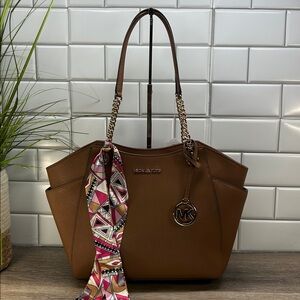 0701 Micheal Kors brown tote bag 252687217